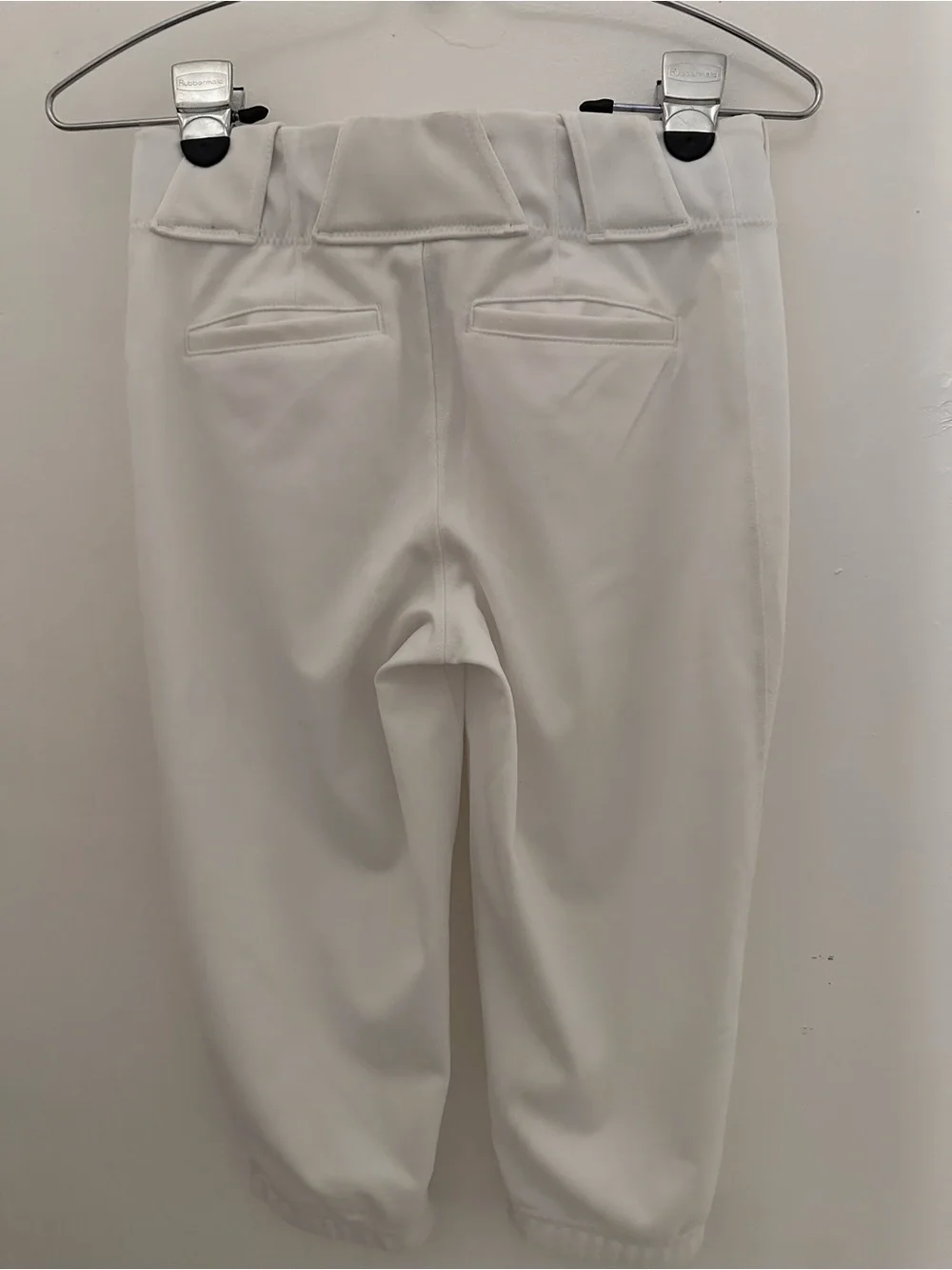 Nike White Kids Baseball Pants with Black Swoosh